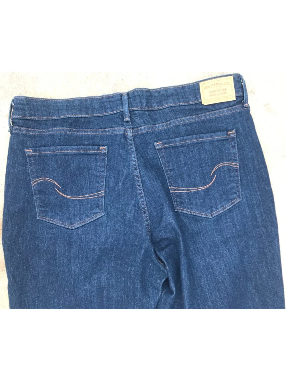 Levi Strauss Signature Women's Mid Rise Skinny Blue Jeans Fade 14M W32 x L30